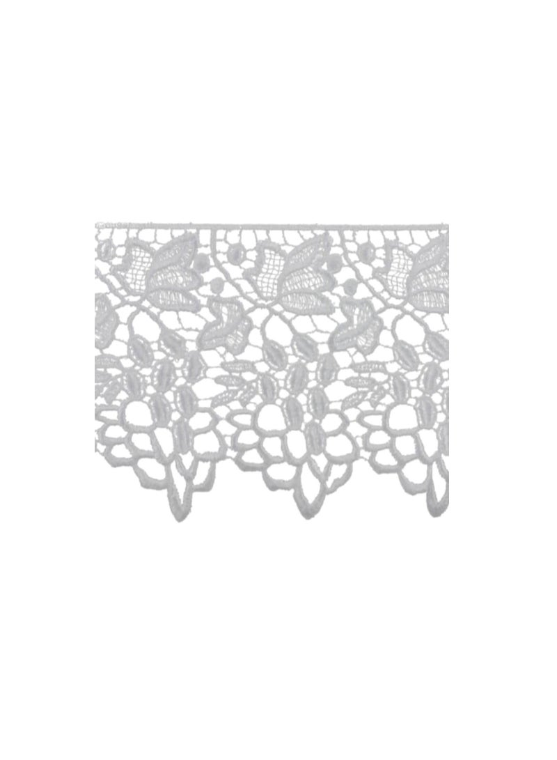 Deco Trims Grape Vine Edge Venice Lace Trim 5-1/2 inch x 5 yard White - Image 3