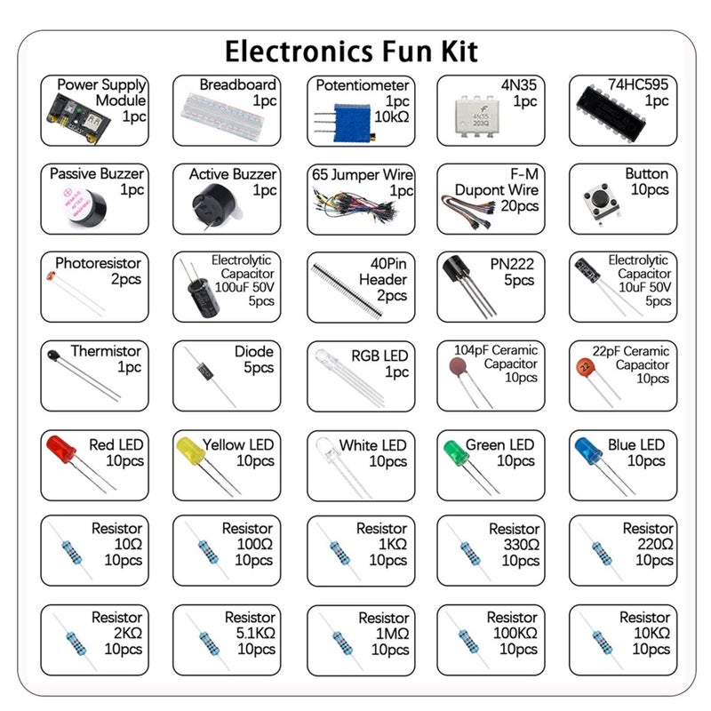 MEGA2560 Starter Kit 300 PCS Beginner R3 Component Package - Image 4