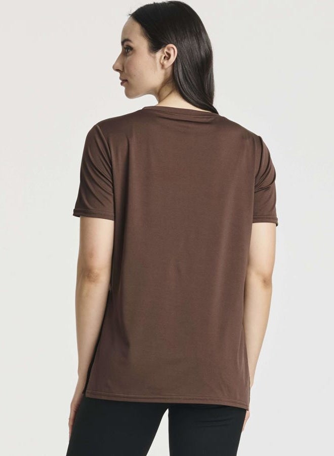 REALESSENTIALS Ladies Split Hem Relaxed Fit SS Crew Neck- Set 3, L - Image 5