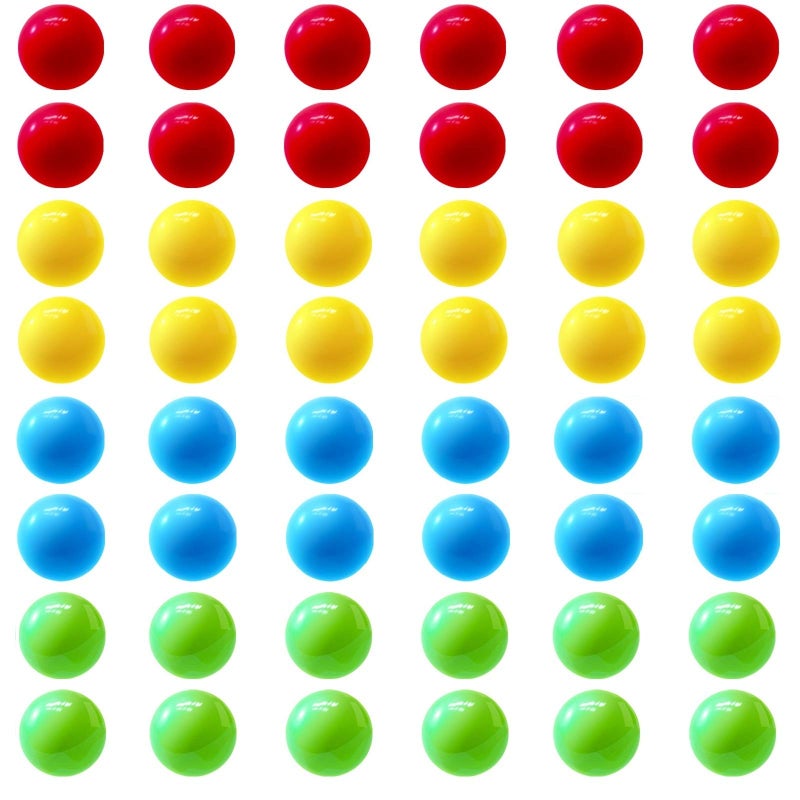 Hotusi 48Pcs Game Replacement Marbles Balls Compatible with Hungry Hungry Hippos4 Color - Image 3