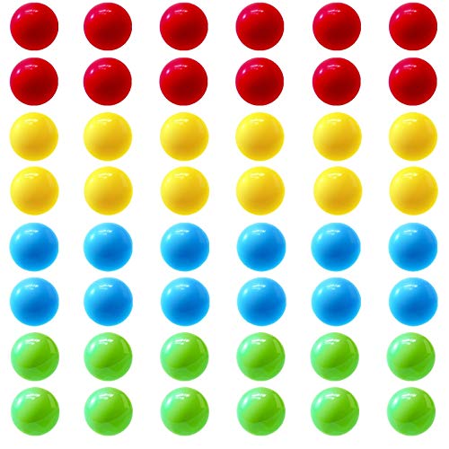 Hotusi 48Pcs Game Replacement Marbles Balls Compatible with Hungry Hungry Hippos4 Color - Image 1