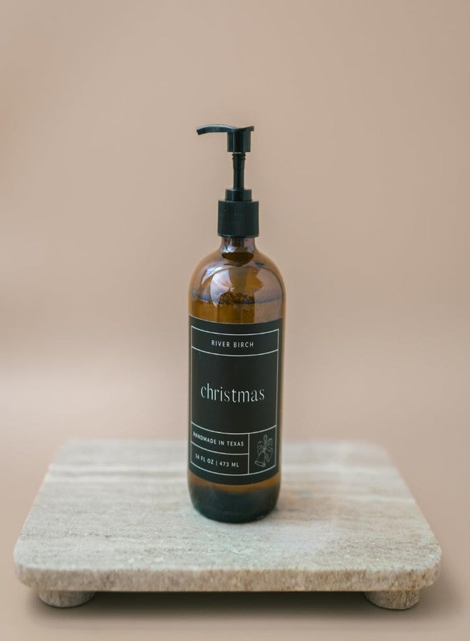 River Birch Christmas Scented Natural Hand Soap - Handmade Soap - Moisturizing Hand Wash with Amber Dispenser - Luxury Scented Hydrating Hand Soap - Vegan and Non Toxic - 16 Fl Oz - Image 5
