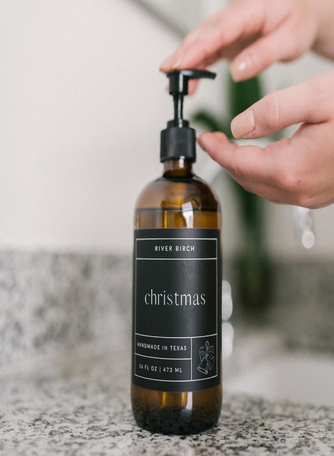 River Birch Christmas Scented Natural Hand Soap - Handmade Soap - Moisturizing Hand Wash with Amber Dispenser - Luxury Scented Hydrating Hand Soap - Vegan and Non Toxic - 16 Fl Oz - Image 4