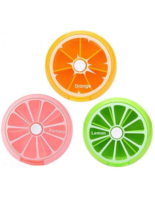 3Pcs Pill Organizer Cases Portable Travel Medicine Boxes 7 Lattice Weekly Pill Organizers Large Daily Pill Cases for Pills Vitamin Fish Oil Supplements Container - Image 1