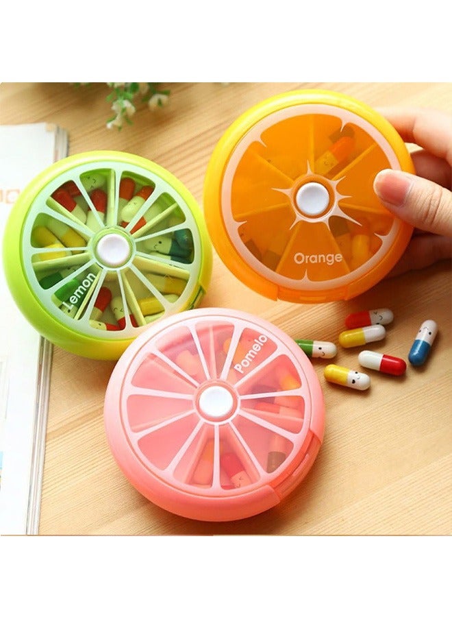 3Pcs Pill Organizer Cases Portable Travel Medicine Boxes 7 Lattice Weekly Pill Organizers Large Daily Pill Cases for Pills Vitamin Fish Oil Supplements Container - Image 4