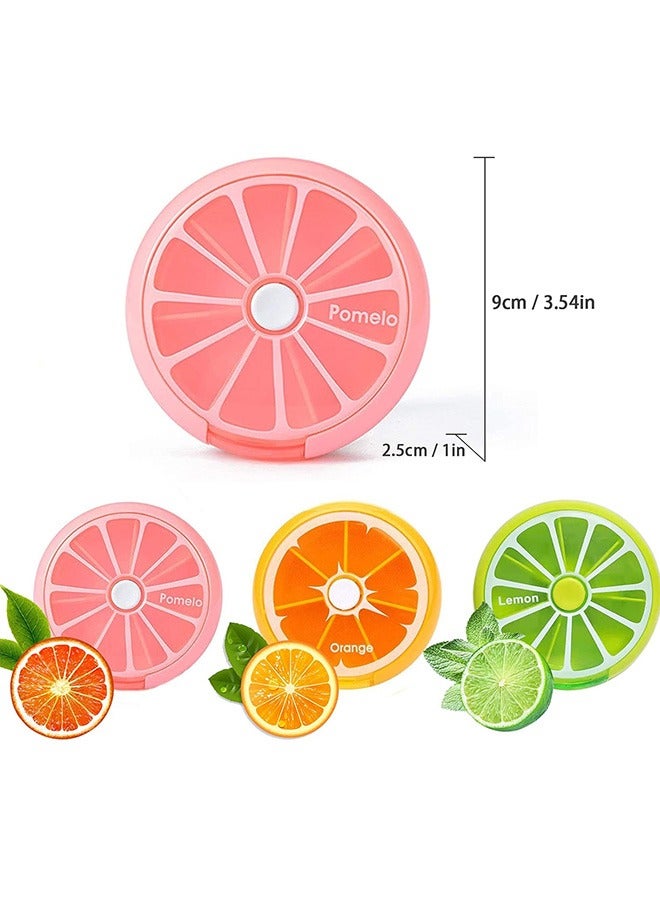 3Pcs Pill Organizer Cases Portable Travel Medicine Boxes 7 Lattice Weekly Pill Organizers Large Daily Pill Cases for Pills Vitamin Fish Oil Supplements Container - Image 2