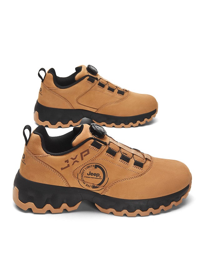 Jeep Twist Buckle】autumn/winter Couple's Outdoor Hiking Shoes - Shock-absorbing & Wear-resistant Mid-top Lace-up Trekking Shoes For Couples - Image 4