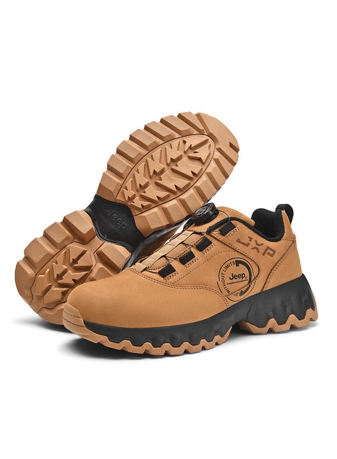 Jeep Twist Buckle】autumn/winter Couple's Outdoor Hiking Shoes - Shock-absorbing & Wear-resistant Mid-top Lace-up Trekking Shoes For Couples - Image 5