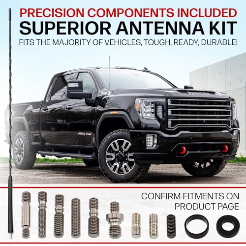 Votex 23 Inch TheCatsPajamas Short EPDM Rubber Replacement Antenna for Ford F150, F250, F350, Chevrolet Silverado, GMC Sierra, Jeep Wrangler, Toyota Tacoma, Tundra FJ Cruiser - Car Wash Proof - Image 5