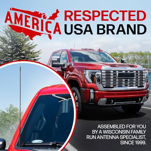 Votex 23 Inch TheCatsPajamas Short EPDM Rubber Replacement Antenna for Ford F150, F250, F350, Chevrolet Silverado, GMC Sierra, Jeep Wrangler, Toyota Tacoma, Tundra FJ Cruiser - Car Wash Proof - Image 2