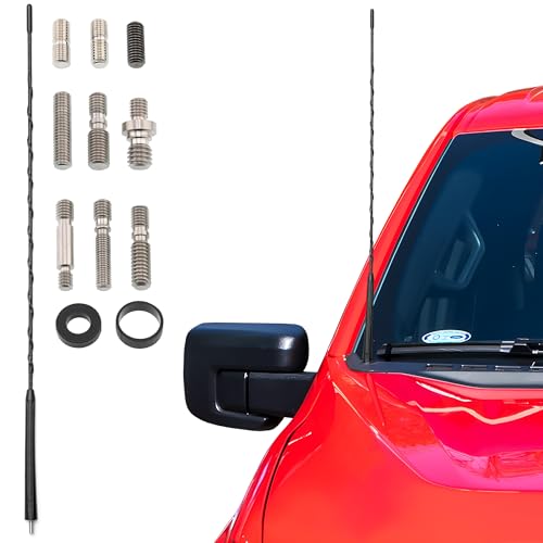 Votex 23 Inch TheCatsPajamas Short EPDM Rubber Replacement Antenna for Ford F150, F250, F350, Chevrolet Silverado, GMC Sierra, Jeep Wrangler, Toyota Tacoma, Tundra FJ Cruiser - Car Wash Proof - Image 1