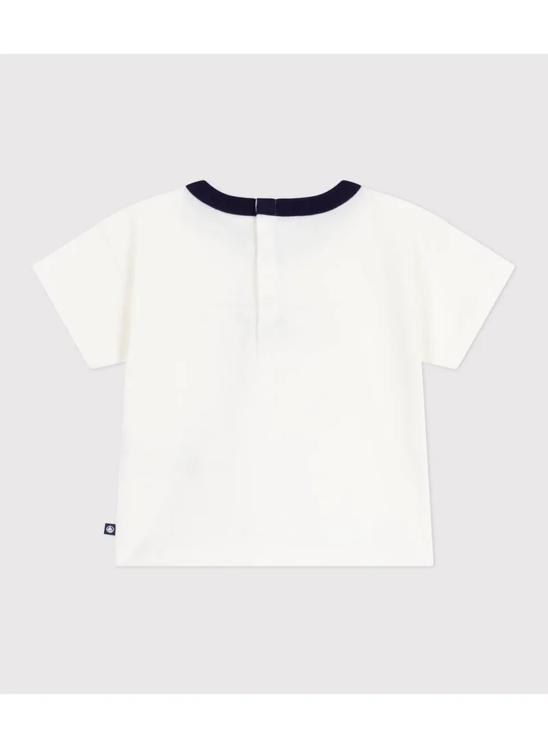 Petit Bateau Babies' long-sleeved T-shirt with a vintage logo design