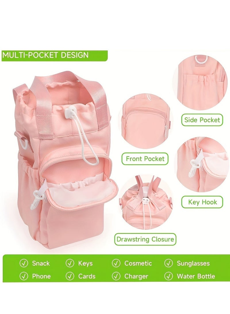Durable  Waterproof Tumbler Carrier Bag with Phone Pocket and Adjustable Crossbody Strap - Perfect for Hands-Free Travel  Outdoor Sports, Fits stanley 40/30oz Bottles,stanley cup accessories - Image 4