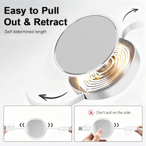 Verilux® 4 in 1 Retractable C Type Charger Cable 1M/3.3Ft, PD 60W USB C Cable Fast Charging & 480Mbps Data C Type Fast Charging with USB/C to Lighting/C for iPhone 17/16/15/14, Galaxy S25/S24/S23 - Image 4