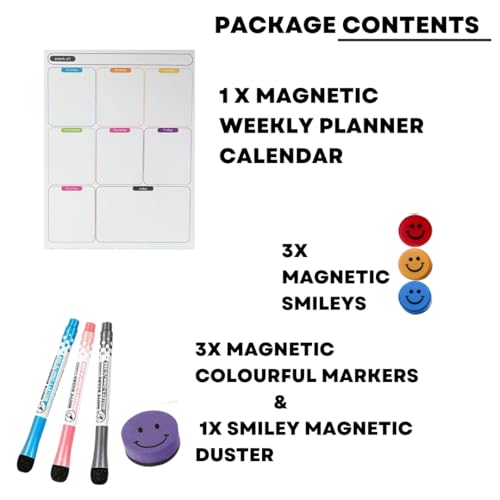 Royalkart Magnetic Weekly Planner for Fridge with 3 Marker & Duster (43 * 33 CM) - Image 4