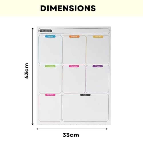 Royalkart Magnetic Weekly Planner for Fridge with 3 Marker & Duster (43 * 33 CM) - Image 3