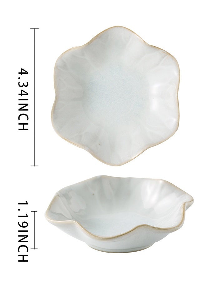 Lotus Leaf Ceramic Jewelry Dish 1 Pack, Small Ring Holder Trinket Tray for Vanity Bathroom Earrings Necklace Decor - Image 2
