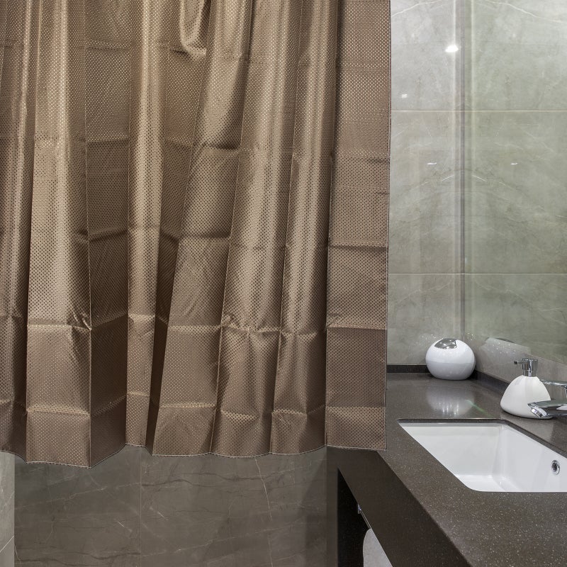 🚽 طقم ستارة حمام مقاومة للماء مع خطافات للاستخدام المنزلي والفنادق - Image 5