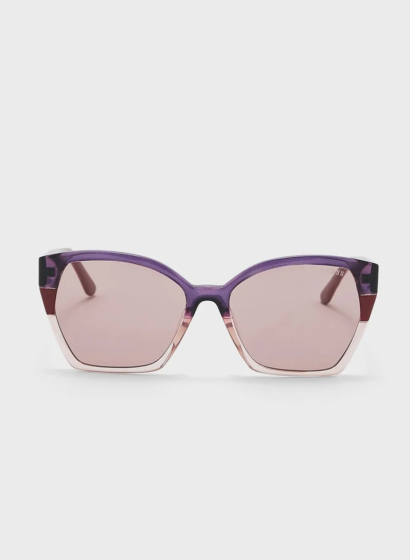 GUESS Half Frame Shape Sunglasses