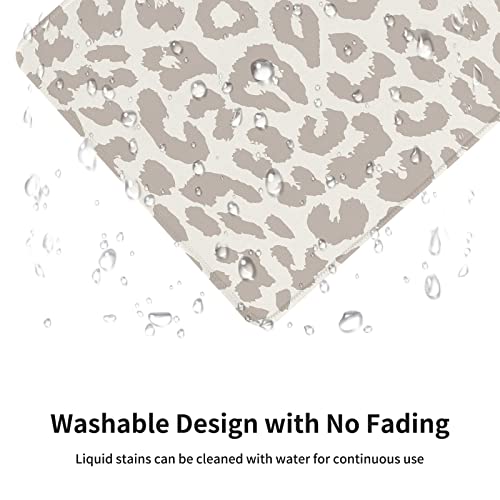 Seorsok Grey Leopard Mouse Pad, Mouse Mat Square Waterproof Mouse Pad Non-Slip Rubber Base Mouse Pads for Office Laptop,9.5"x7.8"x0.12" Inch - Image 3