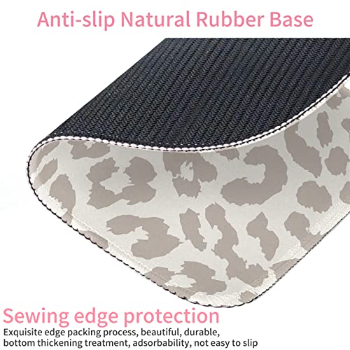 Seorsok Grey Leopard Mouse Pad, Mouse Mat Square Waterproof Mouse Pad Non-Slip Rubber Base Mouse Pads for Office Laptop,9.5"x7.8"x0.12" Inch - Image 5