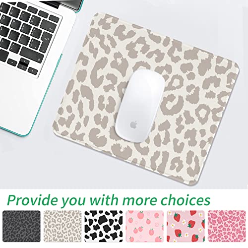 Seorsok Grey Leopard Mouse Pad, Mouse Mat Square Waterproof Mouse Pad Non-Slip Rubber Base Mouse Pads for Office Laptop,9.5"x7.8"x0.12" Inch - Image 2