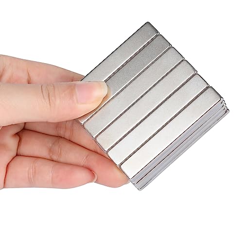 MIKEDE Strong Neodymium Magnets Rectangular Magnetic Small Powerful Rare Earth Magnet for Crafts Refrigerator Office Classroom Kitchen 60x10x3 mm Silver 30 Pack - Image 5