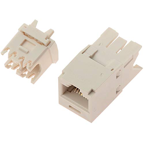 Panduit CJ688TGIW Category-6 8-Wire TG-Style Jack Module, Off White - Image 1