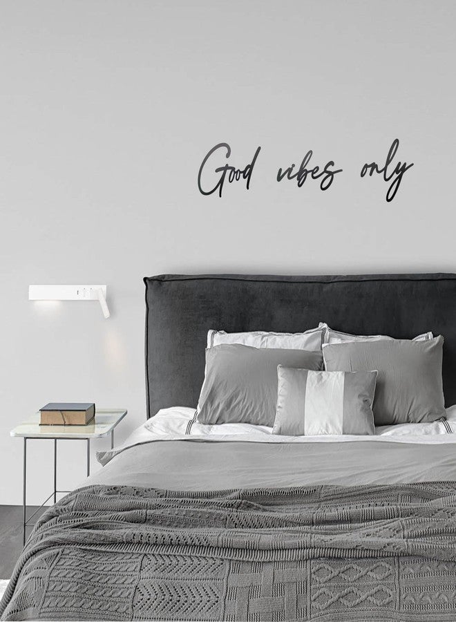 AWISBI Good Vibes Only Sign Black Metal Wall Art - Minimalist Home & Office Decor for Bedroom/Living Room, Inspirational Metal Letters Wall Decoration with Black Finish - Image 5