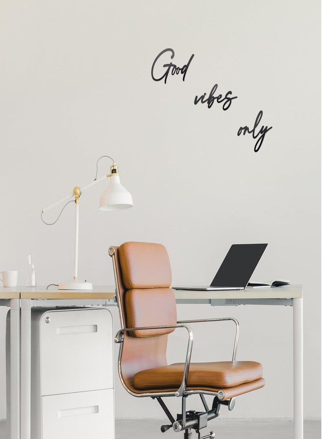 AWISBI Good Vibes Only Sign Black Metal Wall Art - Minimalist Home & Office Decor for Bedroom/Living Room, Inspirational Metal Letters Wall Decoration with Black Finish - Image 4