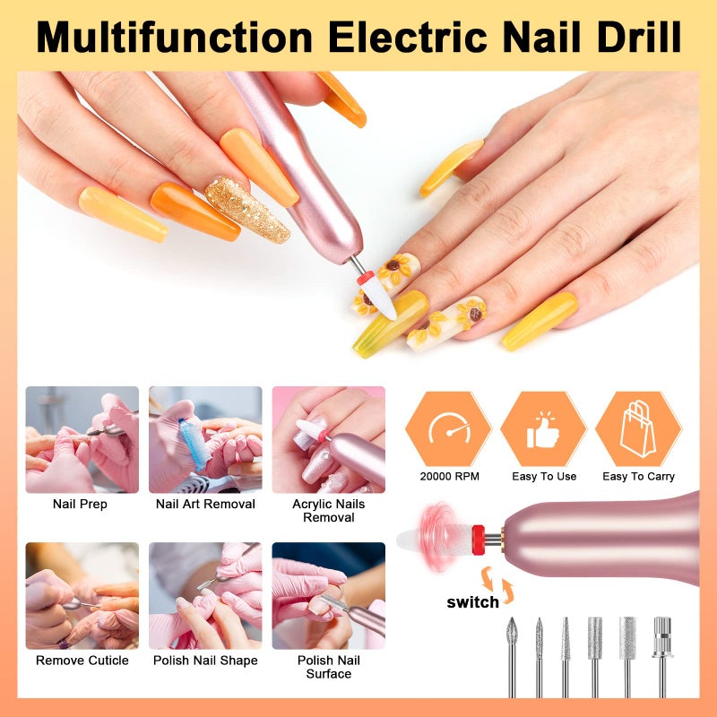 SAVILAND Acrylic Nail Kit - Drill & Acid-free Primer, Clear White Pink Nudes Powder & Liquid Set, Brushes, DIY Nail Extension Gifts for Beginners" - Image 3
