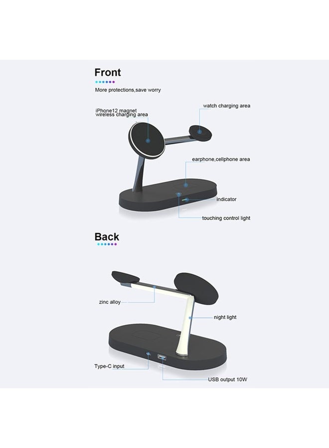 HuHa X452 3 in 1 Multifunctional 15W Wireless Charger with Night Light Function(White) - Image 4