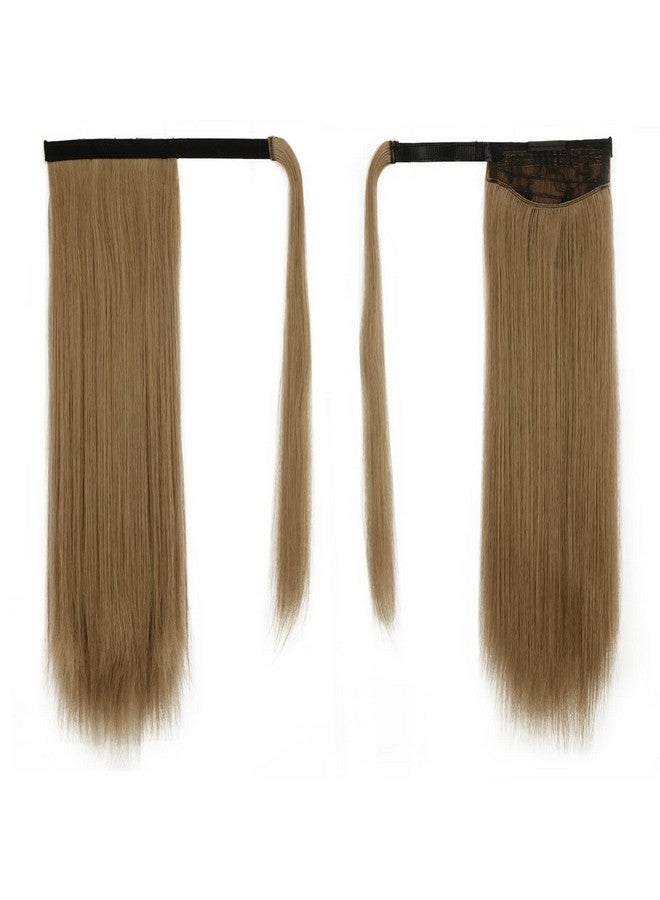 بارسدار وصلة ذيل حصان بطول 45.72 سم طويلة ومستقيمة وملتفة حول مشبك من الألياف الاصطناعية للنساء بني ذهبي فاتح وأشقر ذهبي شاحب - Image 2