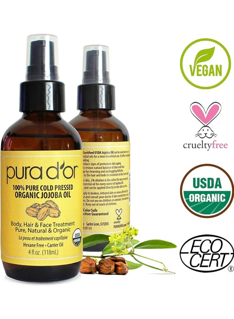 بيورا دور بورادور زيت الجوجوبا العضوي النقي والمعصور على البارد 118 مل - Image 3