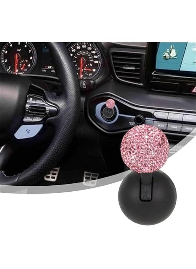 Generic Car Push to Start on Rocker, Diamond-Encrusted Joystick Ball-Bar, Car on Start Lever One-Touch Start on, Car Stickers Interior Decor Car on Cover Decorative  - Image 3