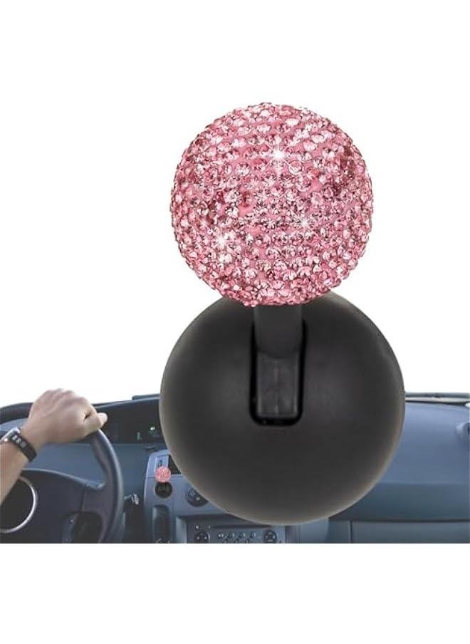 Generic Car Push to Start on Rocker, Diamond-Encrusted Joystick Ball-Bar, Car on Start Lever One-Touch Start on, Car Stickers Interior Decor Car on Cover Decorative  - Image 1