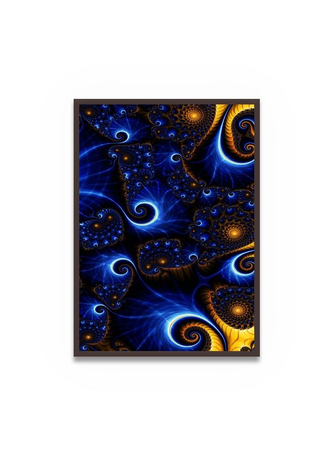 Marktna Canvas Wall Art For Wall Decoration, Abstract Design, With A Hollow Brown Frame, Size (120x80),One Piece - Image 2