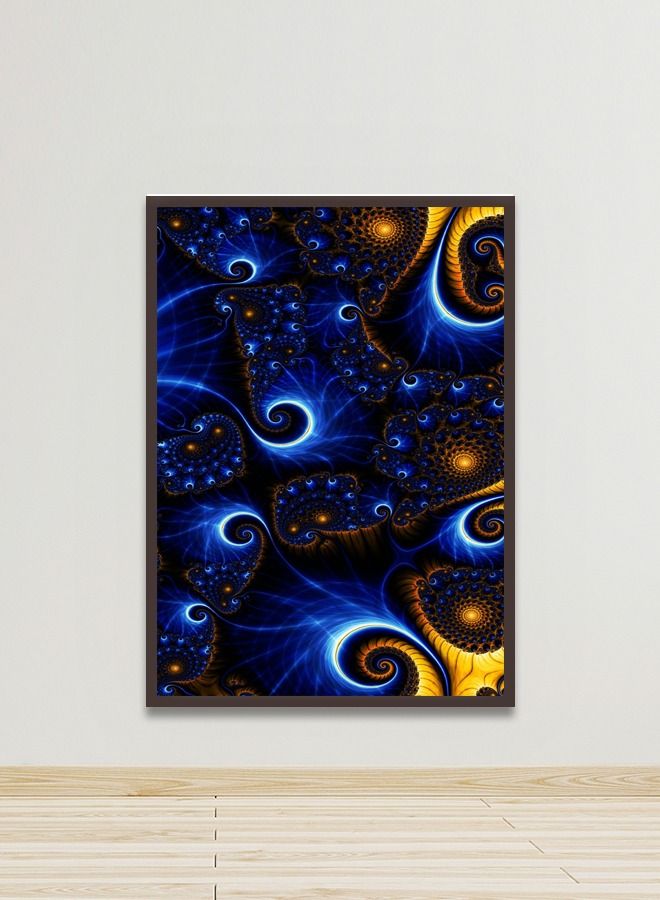 Marktna Canvas Wall Art For Wall Decoration, Abstract Design, With A Hollow Brown Frame, Size (120x80),One Piece - Image 1