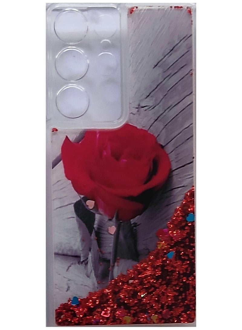 Unique Glitter Phone Case Compatible with Samsung Galaxy S23/ S23 Plus/S23 Ultra Phone Case Girl Glitter Liquid Deluxe Floating Sand Clear Soft Phone Case