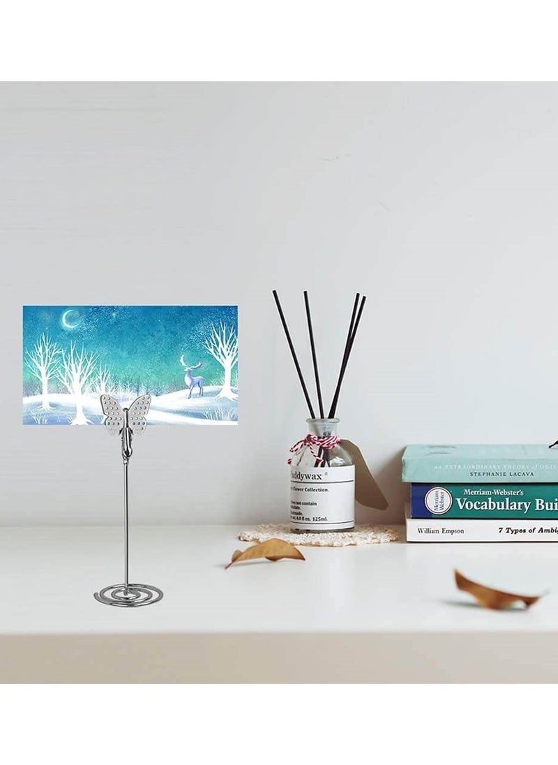 SYOSI - 3-Pack Table Number Holder with Butterfly Alligator Clip, Business Card Holder Memo Sticky Photo Holder for Wedding Table Number Display - Image 1
