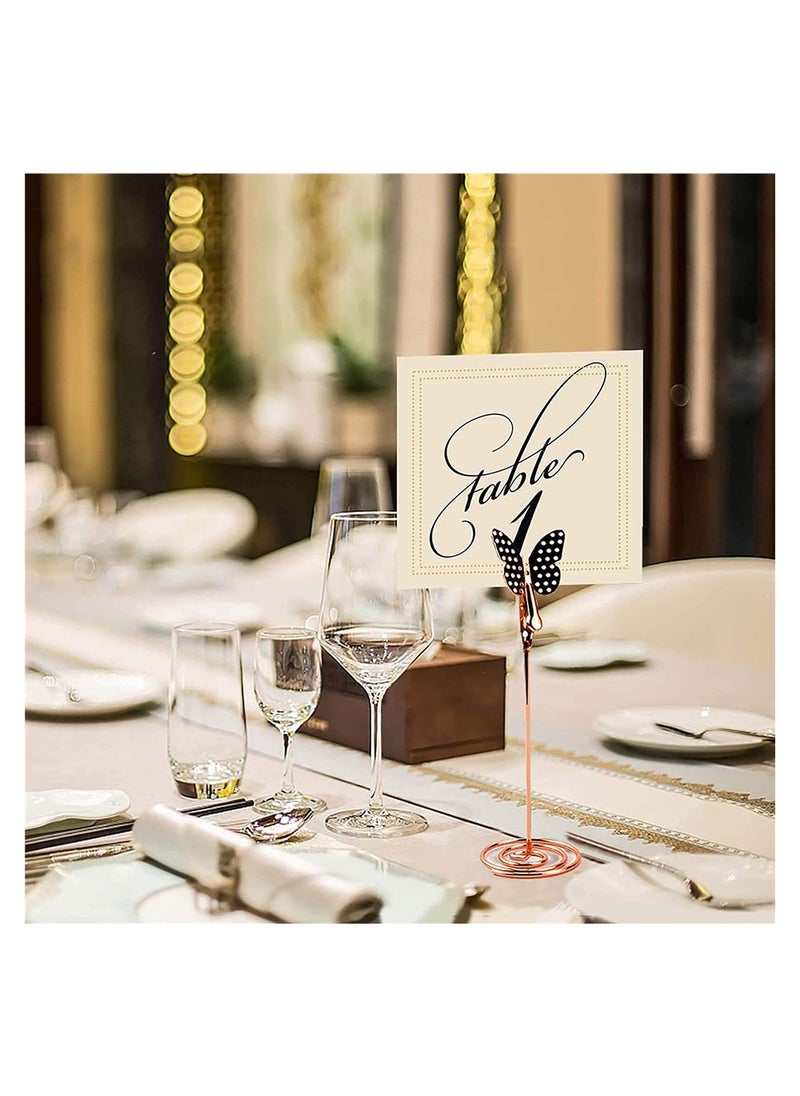 SYOSI - 3-Pack Table Number Holder with Butterfly Alligator Clip, Business Card Holder Memo Sticky Photo Holder for Wedding Table Number Display - Image 1