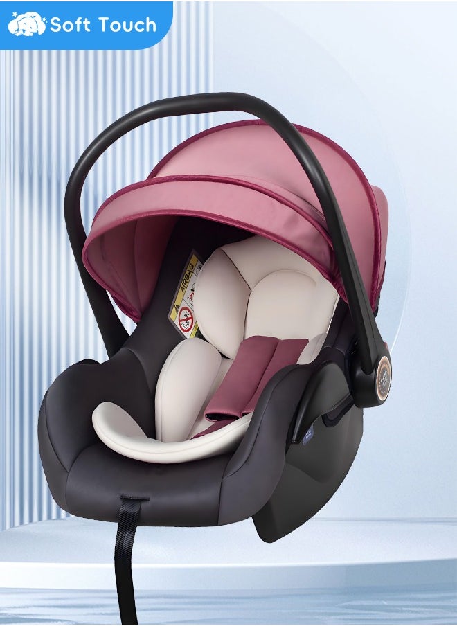 Soft Touch - Baby Carry Cot Portable Baby Car Seat With Full Body Support Soft Cushion Infant Baby Carrier Carseat and Base Removable Safety Seat For Newborn - Image 1
