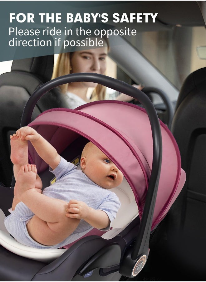 Soft Touch - Baby Carry Cot Portable Baby Car Seat With Full Body Support Soft Cushion Infant Baby Carrier Carseat and Base Removable Safety Seat For Newborn - Image 1