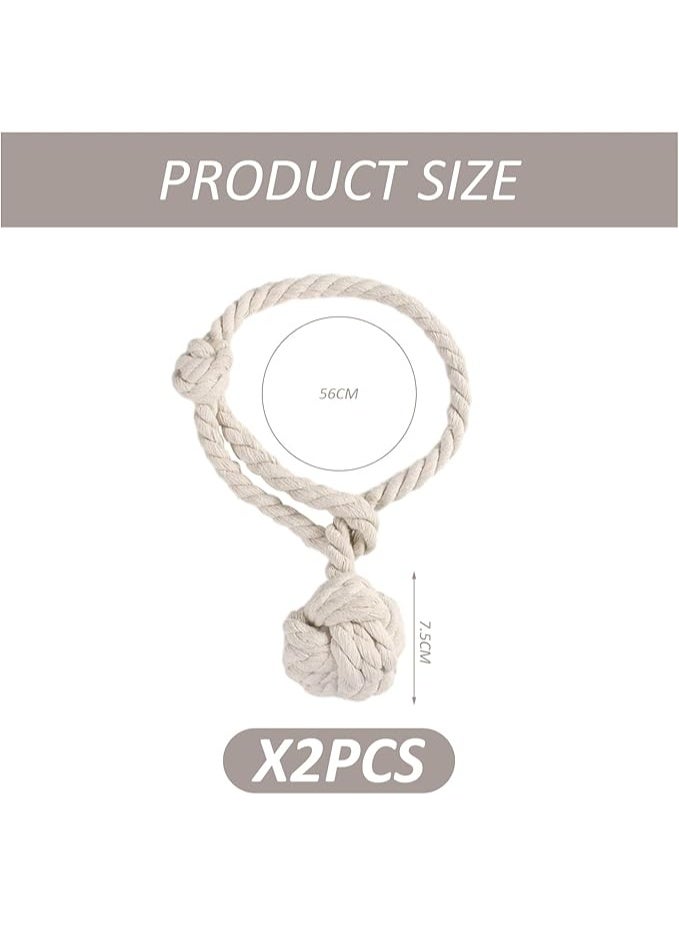 انتيكيانو طقم مكون من قطعتين من روابط الستائر المكرمية القطنية - Image 2