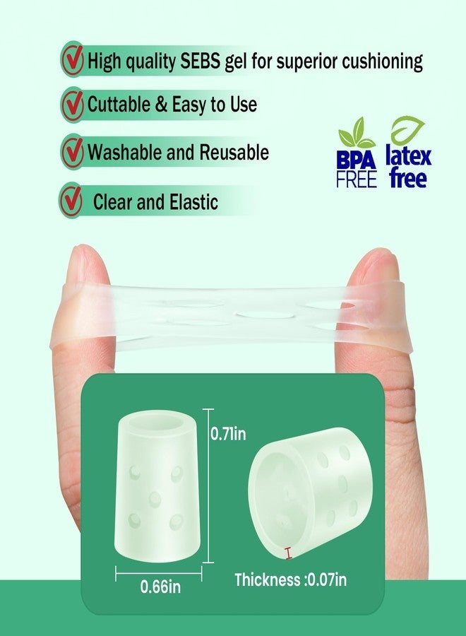 Pnrskter 20pcs Pinky Toe Protector Women, Gel Toe Caps, Open Toe Sleeves, Breathable Toe Cushions for Blisters, Corns, Hammer Toes, Toenails Loss (Infused with Aloe Vera Extract) - Image 3