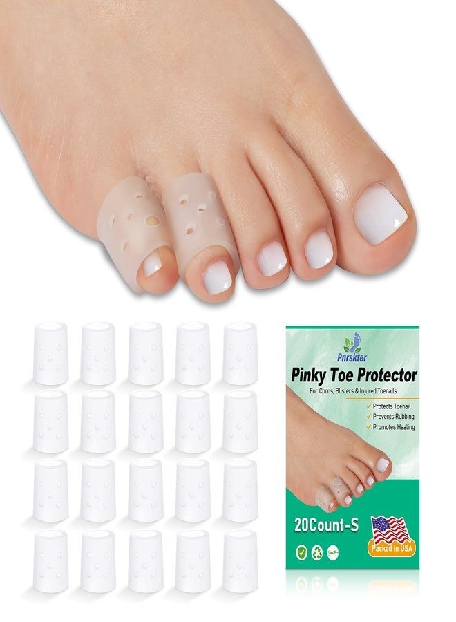 Pnrskter 20pcs Pinky Toe Protector Women, Gel Toe Caps, Open Toe Sleeves, Breathable Toe Cushions for Blisters, Corns, Hammer Toes, Toenails Loss (Infused with Aloe Vera Extract) - Image 4