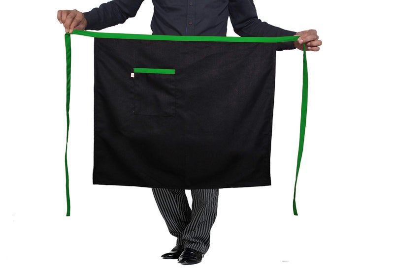 Switchon Polyester Waist Multipurpose Free Size unisex Apron - Proudly Made in India (Black Green) - Image 1