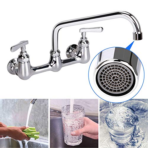 KWODE 14” Swivel Spout Replacement Kit for Commercial Kitchen Sink Faucet with Swing Nozzle Stainless Steel Add-on Spout Chrome Polished Finish(Connector Size is M25*1.25MM) - Image 4