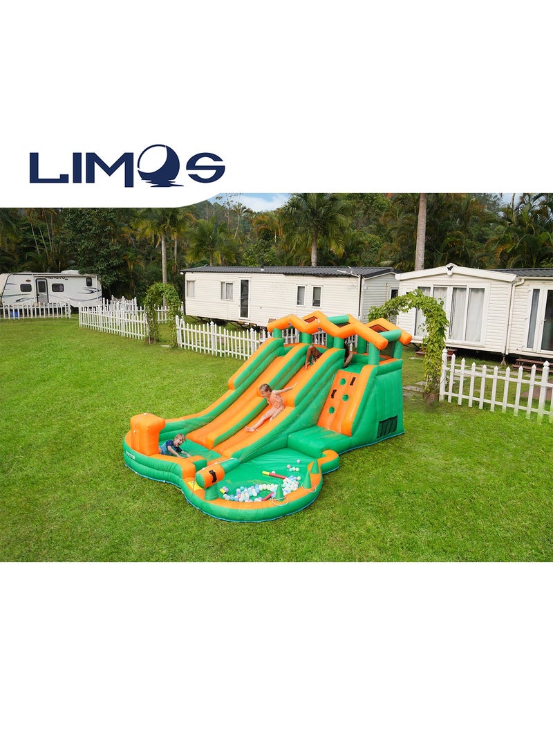 LIMOS Inflatable Twin Water Slide for Kids Outdoor Play Double the Fun - Image 1