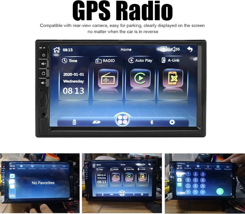 klarako Universal for Android Car Stereo with GPS 7 Inch HD Touch Screen Car Navigation Bluetooth Supports WiFi Connect + Backup Camera Car Modification - Image 3